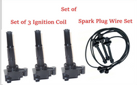 Set of Ignition Coil & Spark Plug Wire set Fits 4Runner T100 Tacoma Tundra 3.4L
