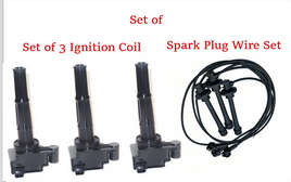 Set of Ignition Coil & Spark Plug Wire set Fits 4Runner T100 Tacoma Tundra 3.4L