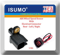 ABS Wheel Speed Sensor W/Connector Rear L/R Fit:Volvo S60 S80 V60 V70 XC60 07-17