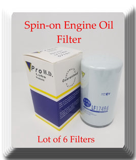 6 X LF17494 V-PRO Oil Filter Fits:FORD F250 350 450 550 650 750 S DUTY V8 6.7L