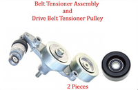 2 PCs Belt Tensioner Assy & Tensioner Pulley Fits:Accord Odyssey Pilot V6 3.5L