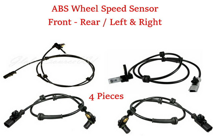 Set 4 ABS Wheel Speed Sensor Front Rear Left & Right Fits:Armada 2013-2015