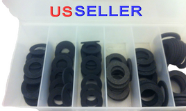 90 ASSORTED OIL DRAIN PLUG FIBER WASHERS KIT 12MM, 14MM, 16MM, 18MM, 1/2"