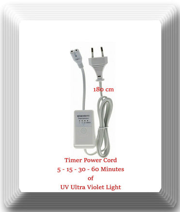 Power Cord W/Timer 5 sec Delay, 5-15-30-60 Minutes T Model UV Ultraviolet Light