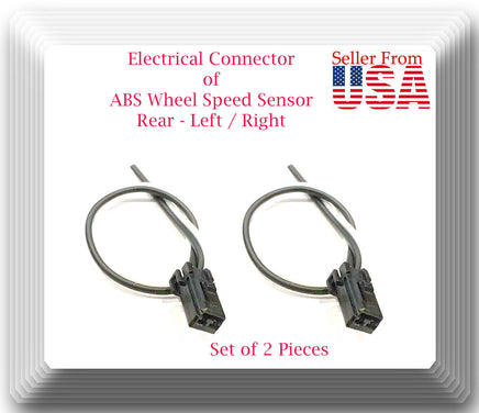 2 X Connector of ABS Wheel Speed Sensor Rear L/R Fits Escape Tribute Marnier