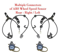 4x Multiple Connectors of ABS Wheel Speed Sensor Rear L/R Fits Corolla MATRIX