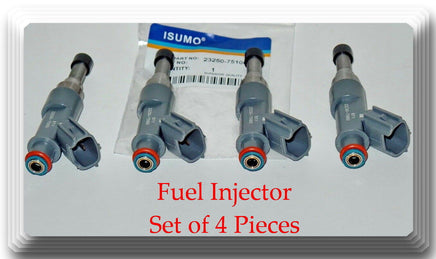 Set 4 Fuel Injector W/ Connector Fits:Toyota 4Runner Hiace Hiluxe Tacoma L4 2.7L