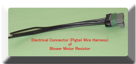 Electrical Connector for Blower Motor resistor Rear Fits Chevrolet GMC
