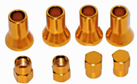 4 Kits TR 413C Chrome yellow  (Gold) Color Snap-In Tire Valve Stems