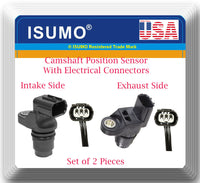 2Camshaft Position Sensor W/Connectors Intake & Exhaust Side Fits: Aucua Honda