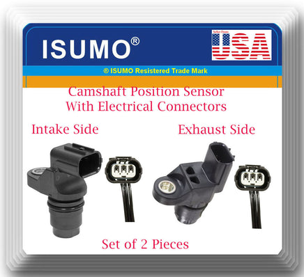 2Camshaft Position Sensor W/Connectors Intake & Exhaust Side Fits: Aucua Honda