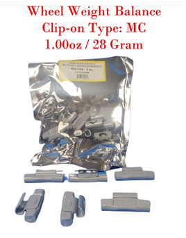 100 Pieces ZN CLIP-ON Wheel Weight Balance 1.00oz 1oz AWZ100 oz Zing Led Free