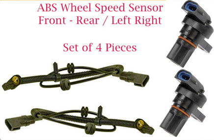 4 x ABS Wheel Speed Sensor Front-Rear Left/Right Fits: Ford Mazda Mercury 4WD