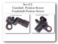 Set of 2 Camshaft / Crankshaft Position Sensor For Honda Civic 2001-2005 L4 1.7L