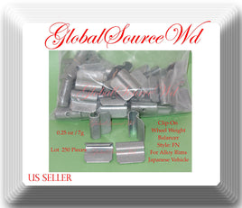 0.25oz 7g Clip-On Wheel Weight FN Style For Alloy Rims Japanese Cars lot 250 Pcs