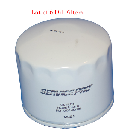 6 x  Engine Oil FilterService Pro M291 Fits Buick Cadillac Chevrolet &