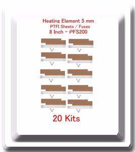 20 Replacement Heating Element 5mm +20 PTFI Sheet For Impulse Sealer 8" PFS200