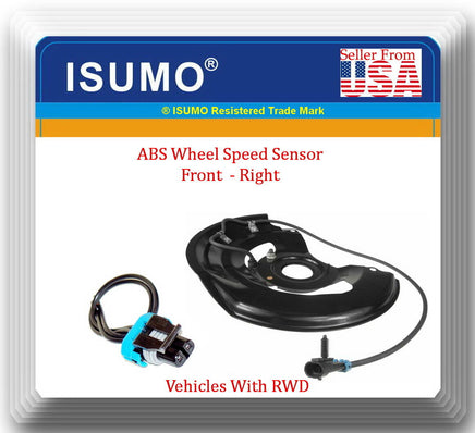 ABS Wheel Speed Sensor W/Connector Front Right Fits: Astro Safari 1990-2002 RWD