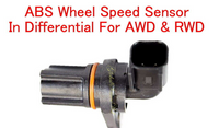 ABS Wheel Speed Sensor & Connector , Rear - Center Fits