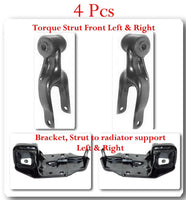 4 Pc Engine Mount Bracket Strut to radiator support & Torque Strut Front Fit GM
