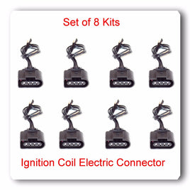 Set 8 Ignition Coil Electric Connector Repair Kit Harness Audi VW Jetta Passat