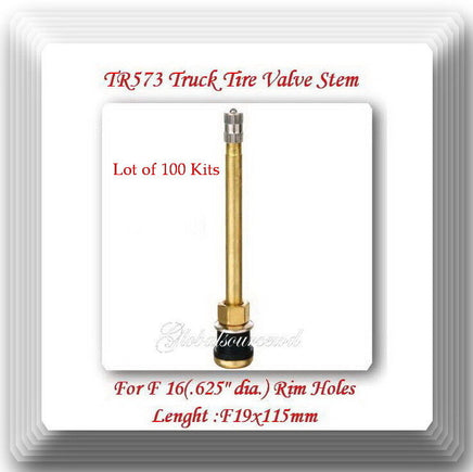 100 x TR573 Truck Tire Valve Stem For Wheels 22.5 /24.5 Rim Φ.625".Holes L:4.5"