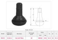 LOT 100 TR 415 Rubber Snap-In Rim Holes 0.625 5/8"  Lenght 1-1/4" Tire Valves