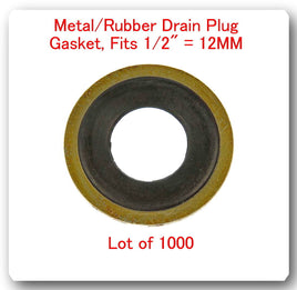 1000 PCS Metal / Rubber Drain Plug Gasket, Fits 1/2, M12,GM 14090908  