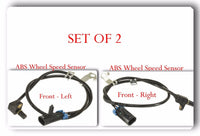 2 x ABS Wheel Speed Sensor w /Connector Front Left & Right Fits:GM  K2500 K3500