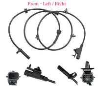 2x ABS Wheel Speed Sensor & Connectors Front-L/R Fits: Infiniti Q50 Q60 Nissan Z