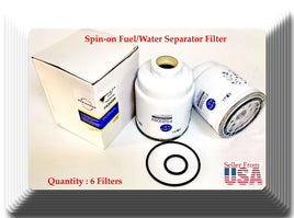 6 x Fuel/Water Separator Filter Fits: Ram 2500 3500 4500 5500 2013-2019 6.7L