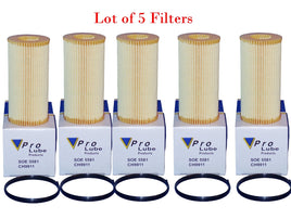 5 x Engine Oil Filter SOE5581 Made In Korea Fits Audi 2005-2024 VW 2005-2015