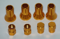 4 Kits TR 413C Chrome yellow  (Gold) Color Snap-In Tire Valve Stems 