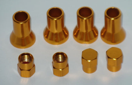 4 Kits TR 413C Chrome yellow  (Gold) Color Snap-In Tire Valve Stems 