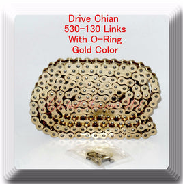 With O-Ring  Heavy Duty Drive Chain Gold Color Pitch 530x130 Links For Motocycle