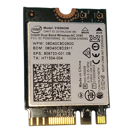 Intel Dual Band Wireless-AC 3165 3165NGW 802.11AC WiFi + Bluetooth 4.2 NGFF Card