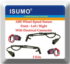 2 ABS Wheel Speed Sensor W/ Connectors ALS2116 Front L & R Fits: Aspen Durango