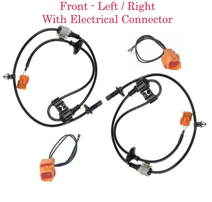 2 x ABS Wheel Speed Sensor & Connectors Front L/R  Fits Honda Ridgline 2006-2014