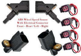 4 x  ABS Wheel Speed Sensor Front Rear L/R  W/Upgrade Connector Fits Mazda 3  5