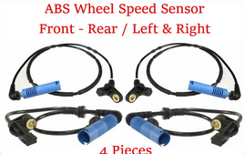 Set 4 ABS Wheel Speed Sensor Front / Rear Left & Right For BMW 320 325 330 M3