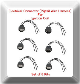 6 Kits Electrical Connector of Ignition Coil For UF-401 Fits IFX35 G35 M35 350Z