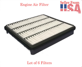 6 X Rigid Panel Air Filter Fits: LX570 Land Cruiser Sequoia Tundra 2008-2021
