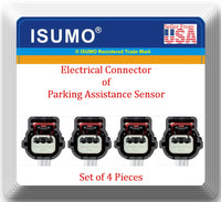Set of 4x  PARK ASSISTANCE SENSOR W/Connector Fits:Chrysler Dodge Jeep 2009-2019
