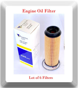 Lot of 6  Engine Oil Filter Fits: BMW 2017-2022 L6 3.0L Gas , Diesel 