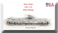 OE Spec 530x110 With O-Rings Chrome Plated Motorcycle Drive Chain 530 Pitch 110
