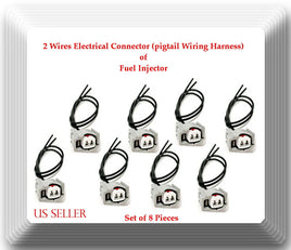 8 X Connector of Fuel Injector FJ1728 FIts:V8 GX470 LX470 4Runner Sequoia Tundra