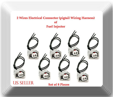 8 X Connector of Fuel Injector FJ1728 FIts:V8 GX470 LX470 4Runner Sequoia Tundra