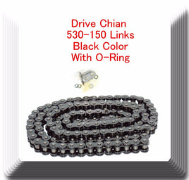 With/O-Ring Drive Chain Natural Color Pitch 530x150 Links Fits: ATV Motorcycles