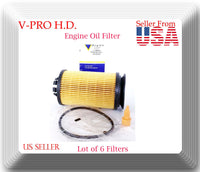 Lot of 6 x Engine Oil Filter Fits Fuso Canter FE125 FE160 FE180 Canter FG4X4 