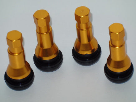 4 Kits TR 413C Chrome yellow  (Gold) Color Snap-In Tire Valve Stems 